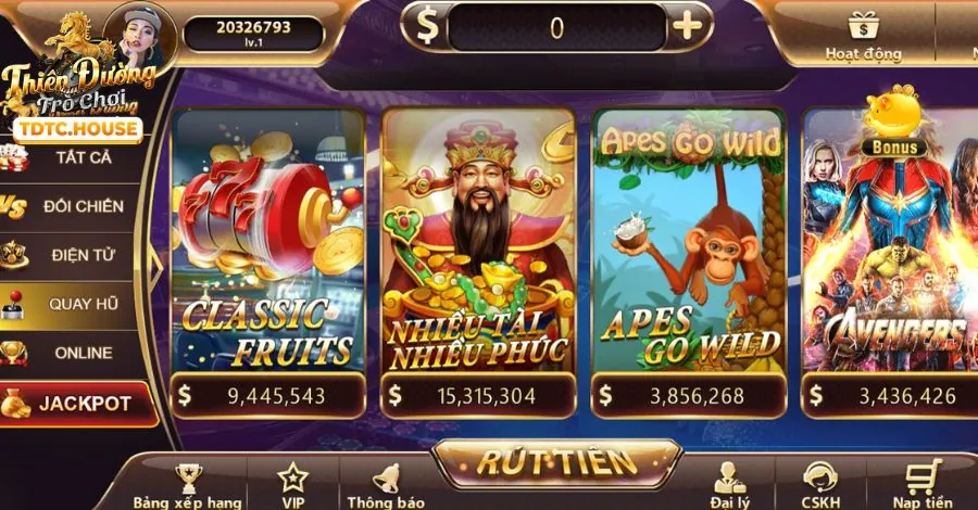 Giao diện website Awin68 chuyên nghiệp